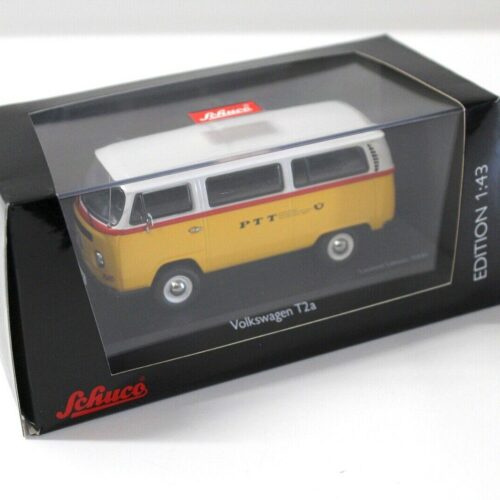 1:43 Schuco Volkswagen VW T2a PTT Schweizer Reisepost yellow