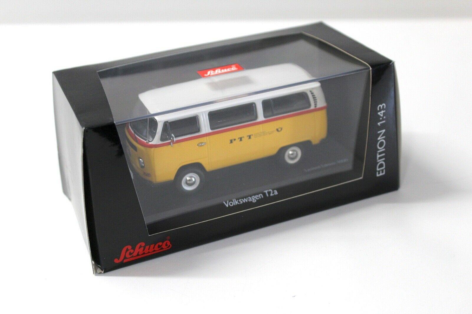 1:43 Schuco Volkswagen VW T2a PTT Schweizer Reisepost yellow