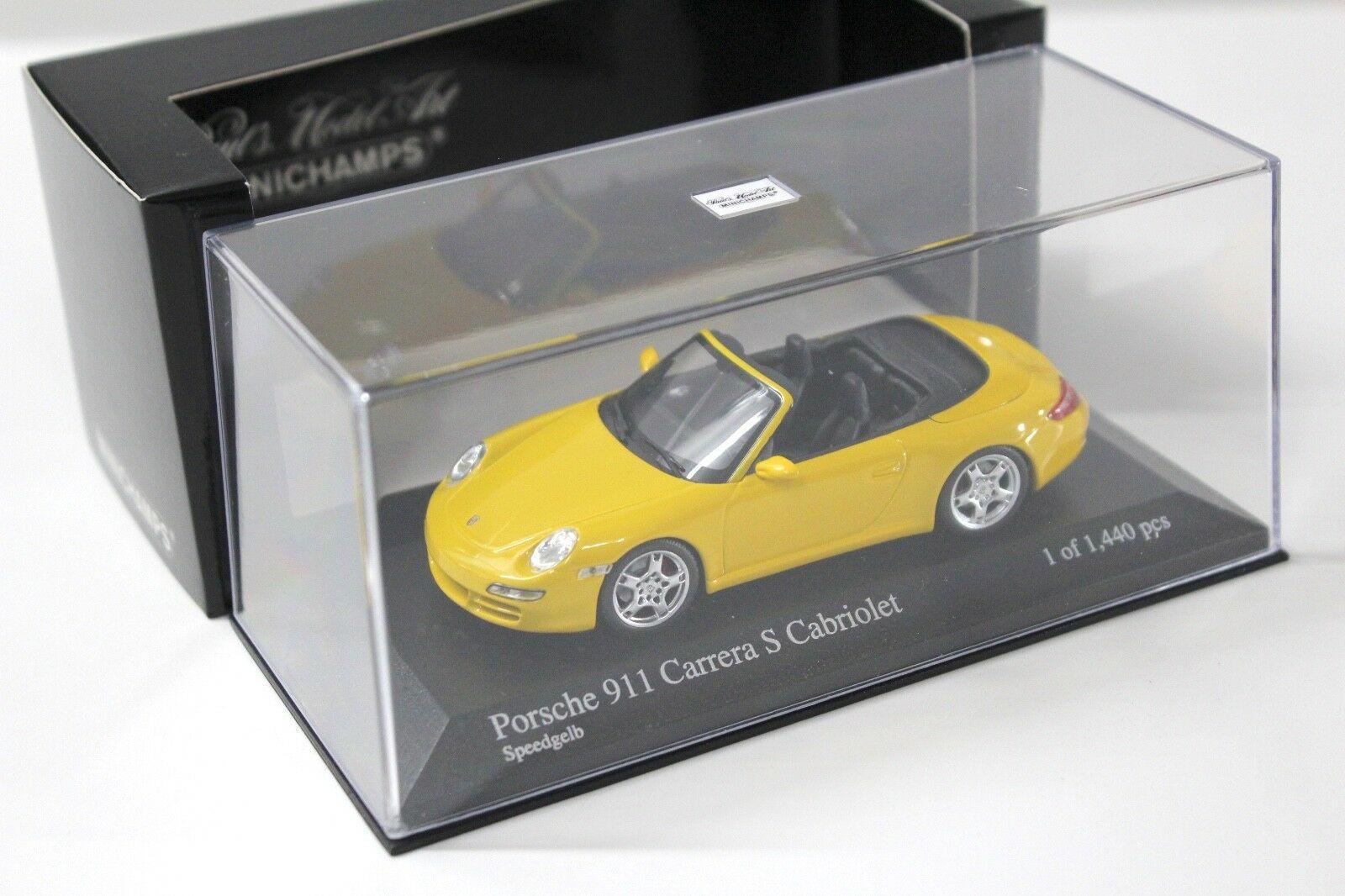 1:43 Minichamps Porsche 911 997 Carrera S Cabriolet yellow