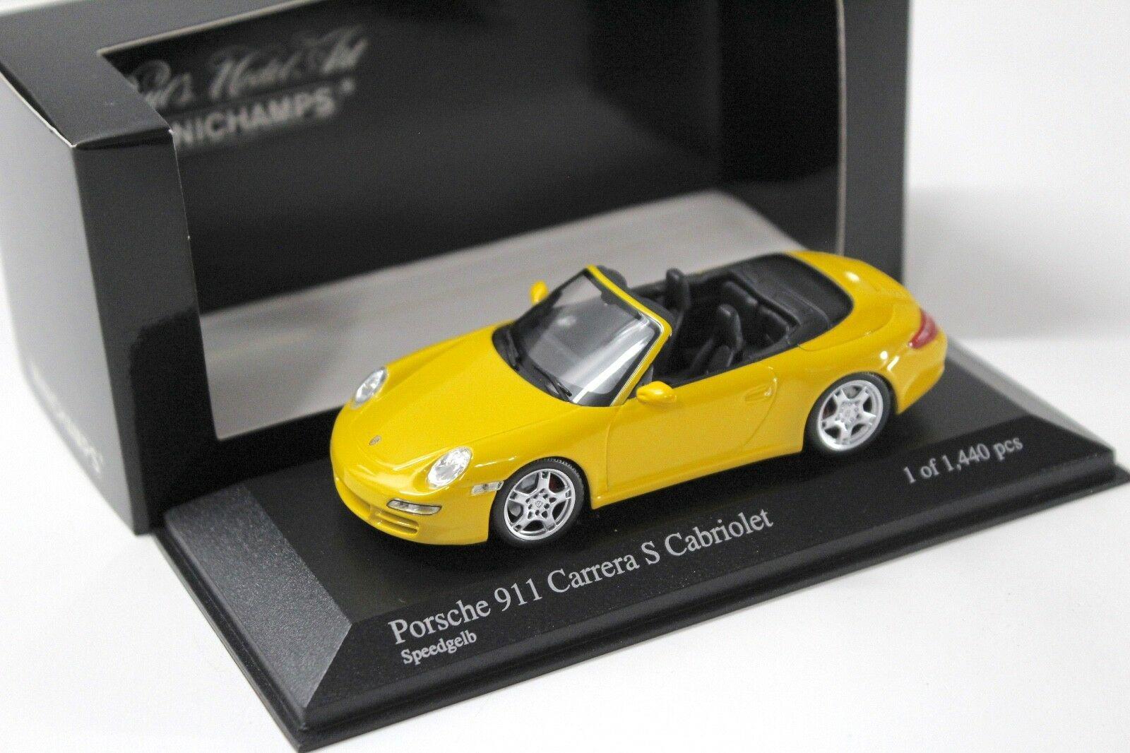 1:43 Minichamps Porsche 911 997 Carrera S Cabriolet yellow