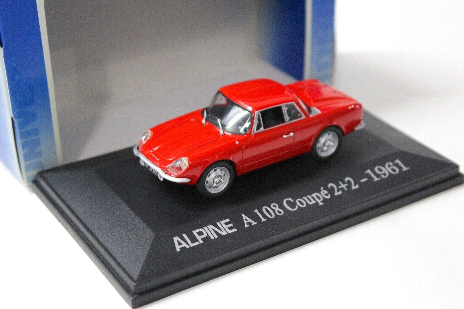 1:43 UH Universal Hobbies Alpine A108 Coupe 2+2 1961 red