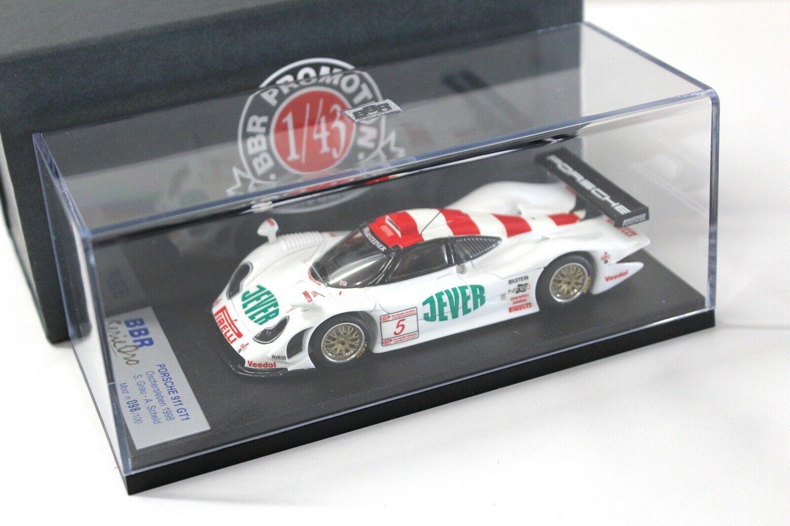 1:43 BBR Porsche 911 996 GT1 Oschersleben 1998 JEVER #5 white