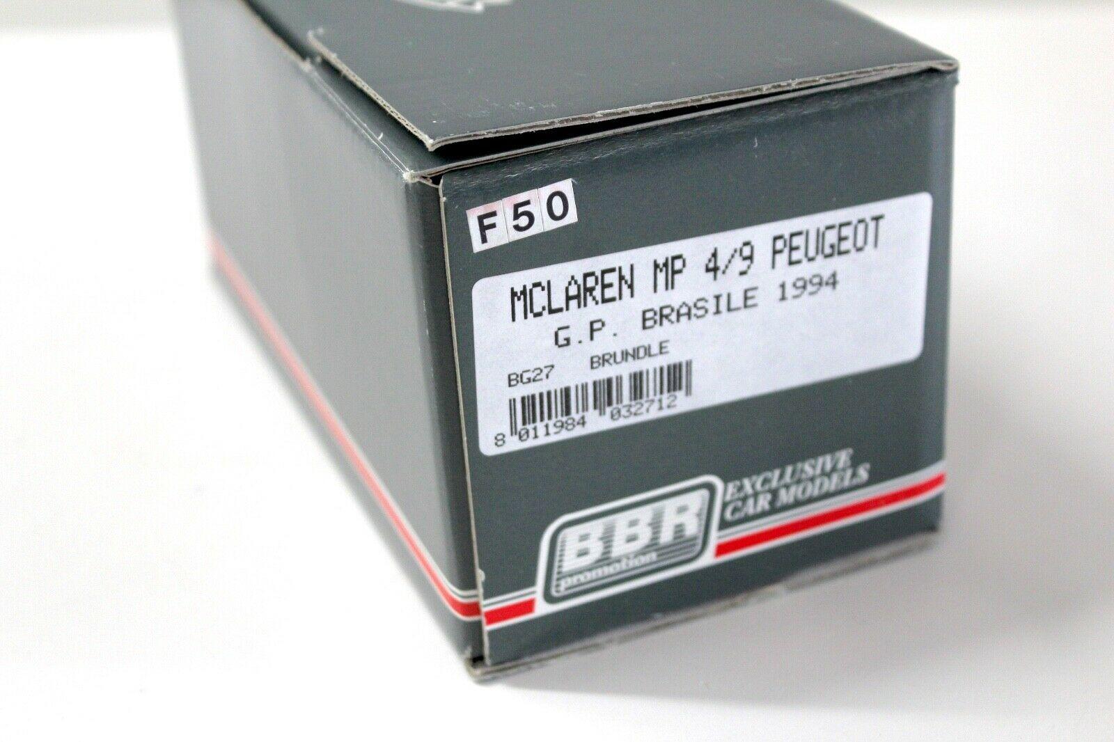 1:43 BBR McLaren MP4/9 Peugeot GP Brasil M.Brundle #8