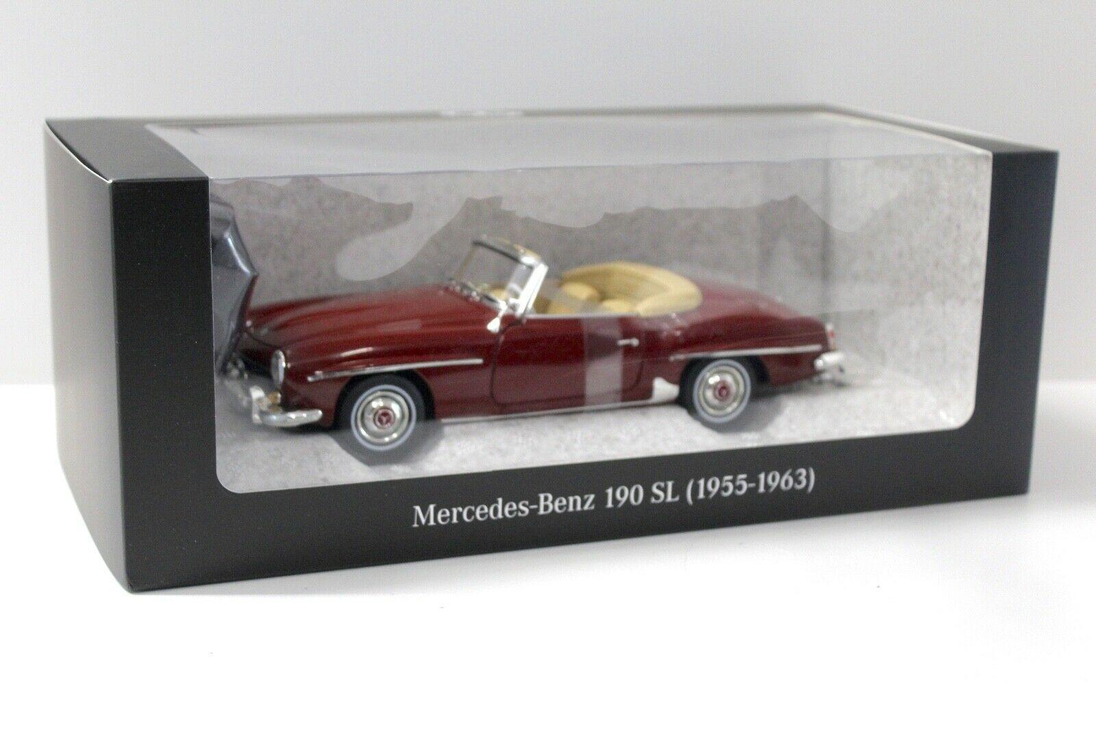 1:18 Norev Mercedes 190SL Cabrio W121 red DEALER VERSION