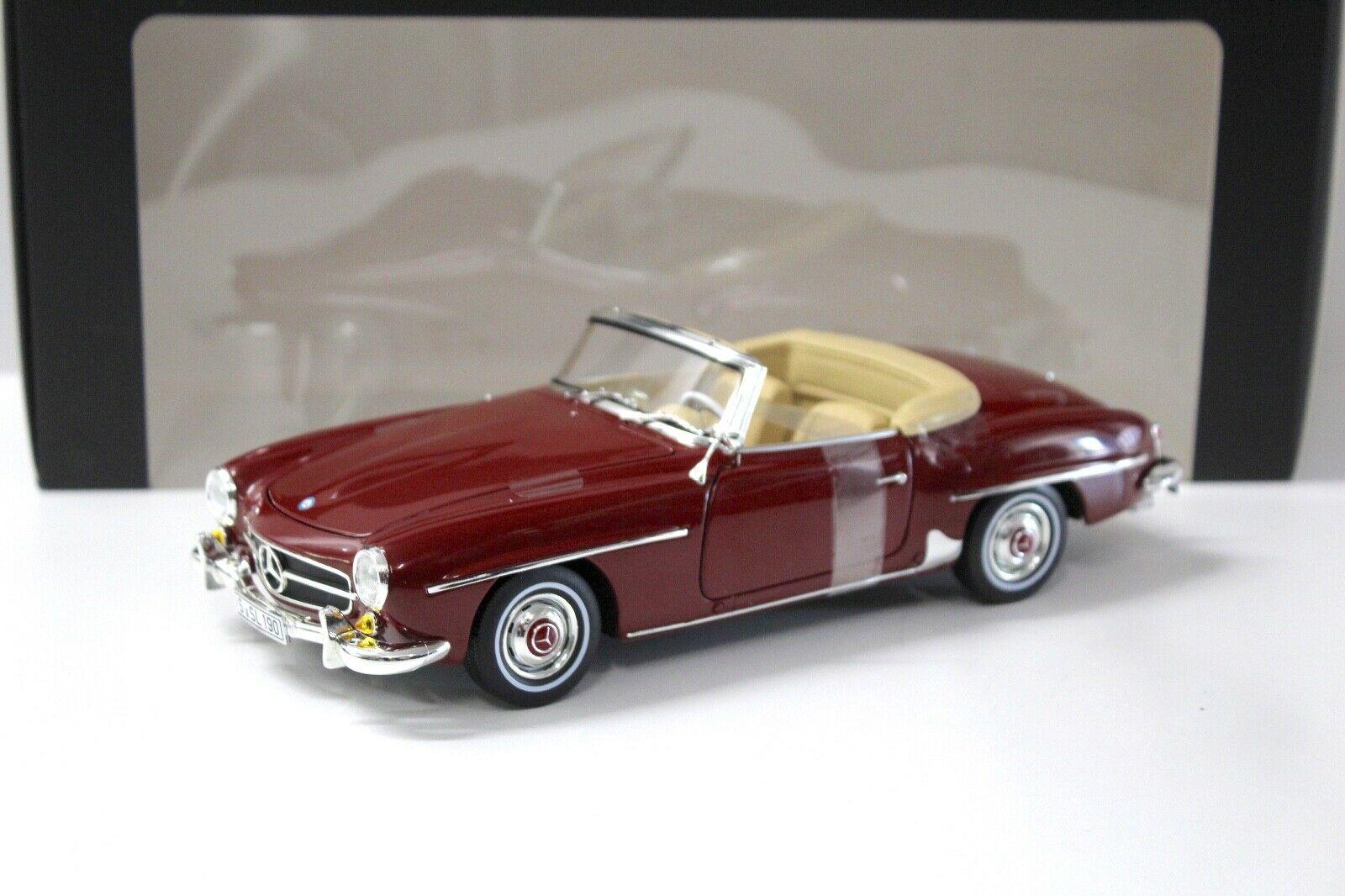 1:18 Norev Mercedes 190SL Cabrio W121 red DEALER VERSION