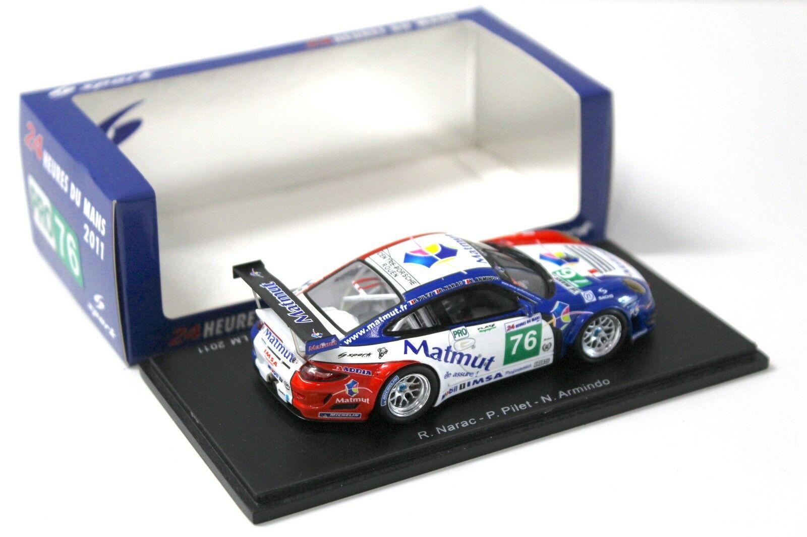 1:43 Spark Porsche 911 997 GT3 RSR #76 IMSA Matmut LM 2011