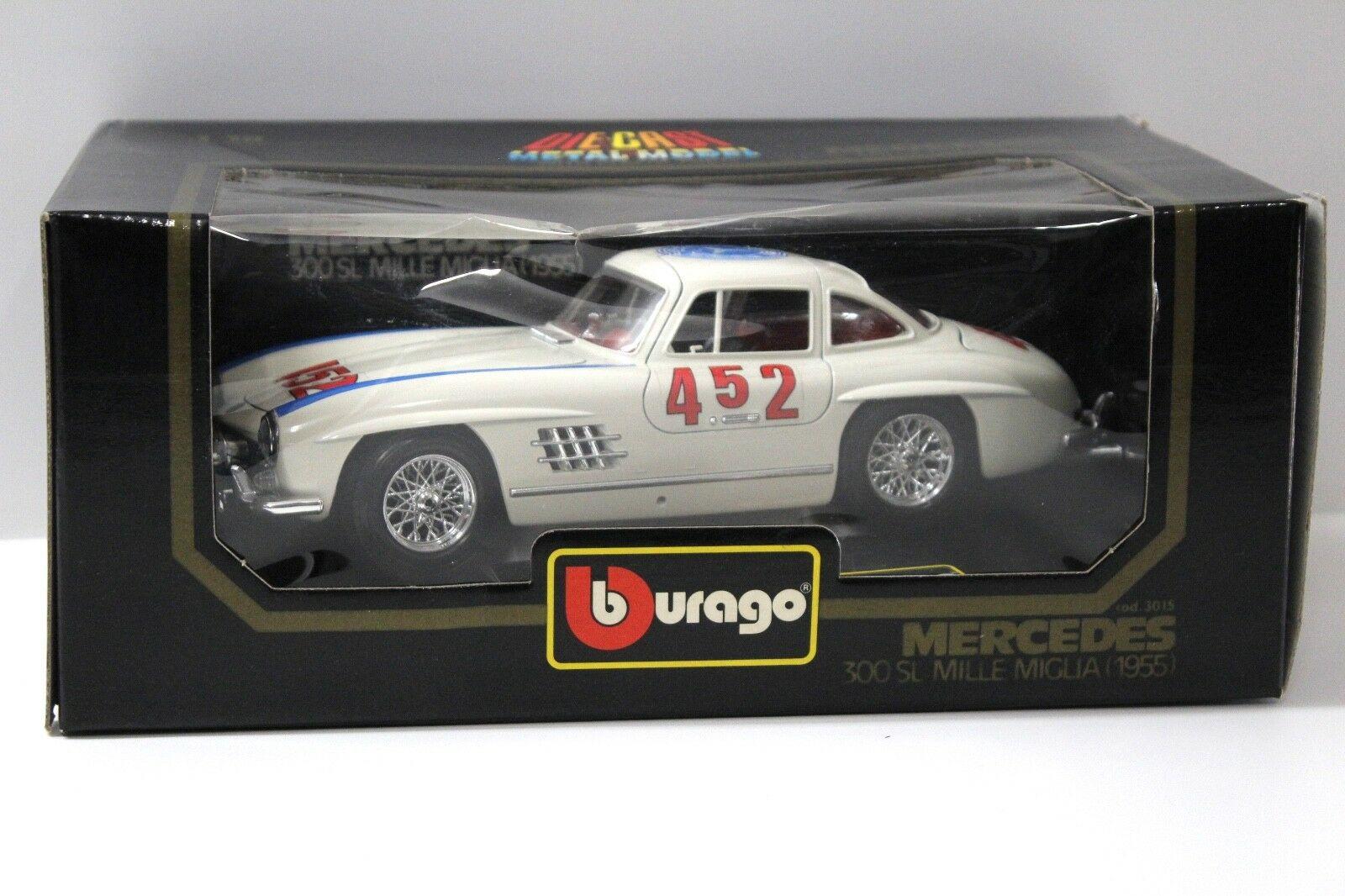 1:18 Bburago Mercedes 300SL Mille Miglia #452 white
