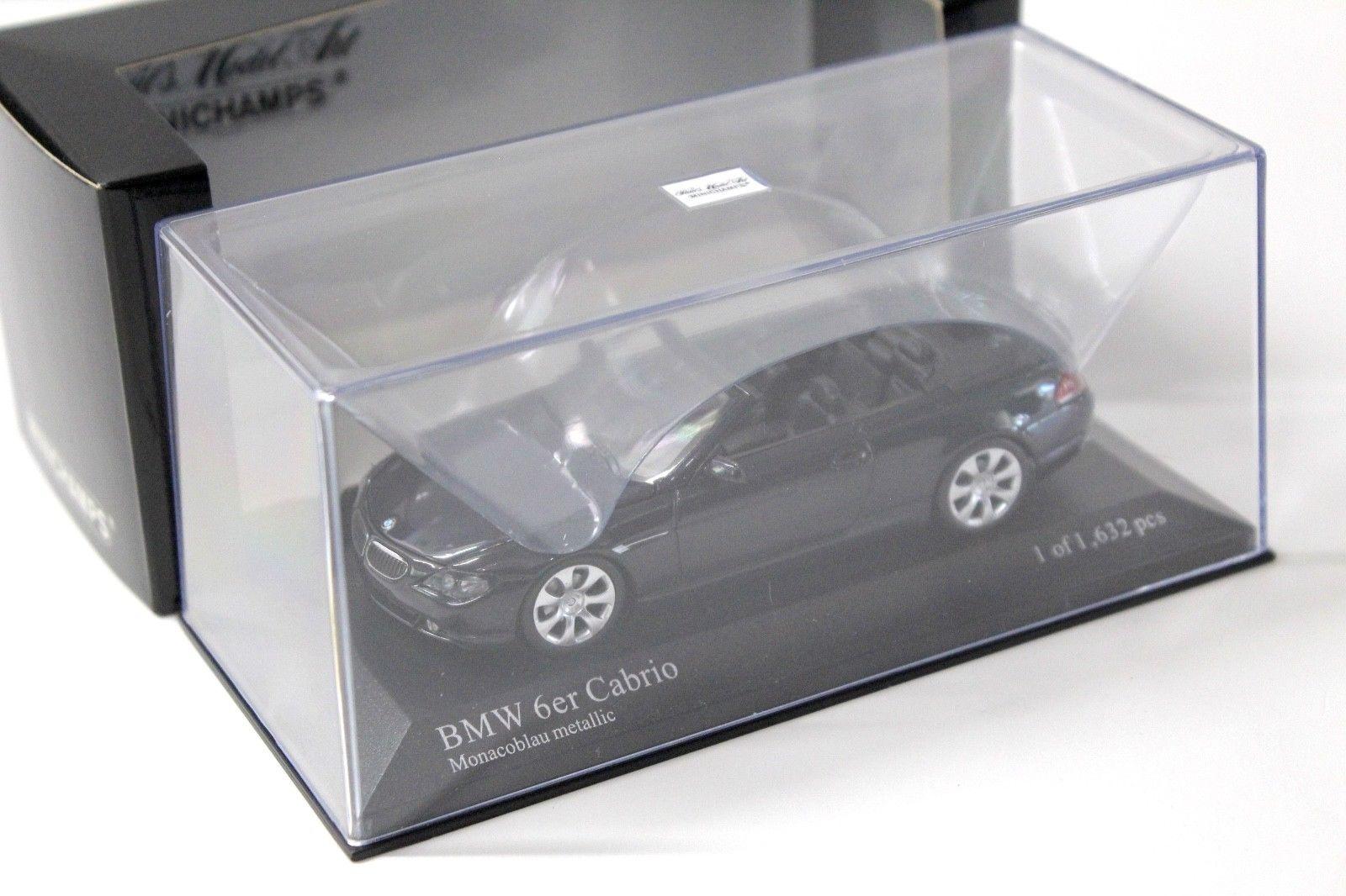 1:43 Minichamps BMW 6er E63 Convertible Monaco blue