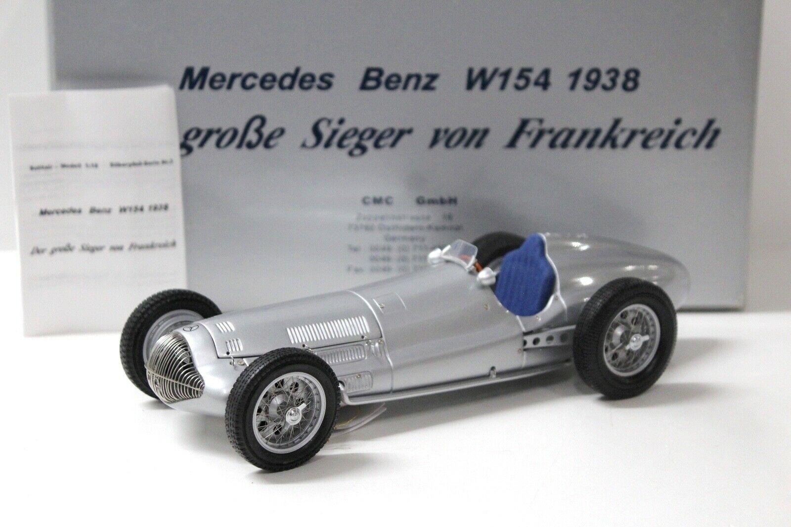 1:18 CMC Mercedes W154 Sieger Frankreich 1938 silver