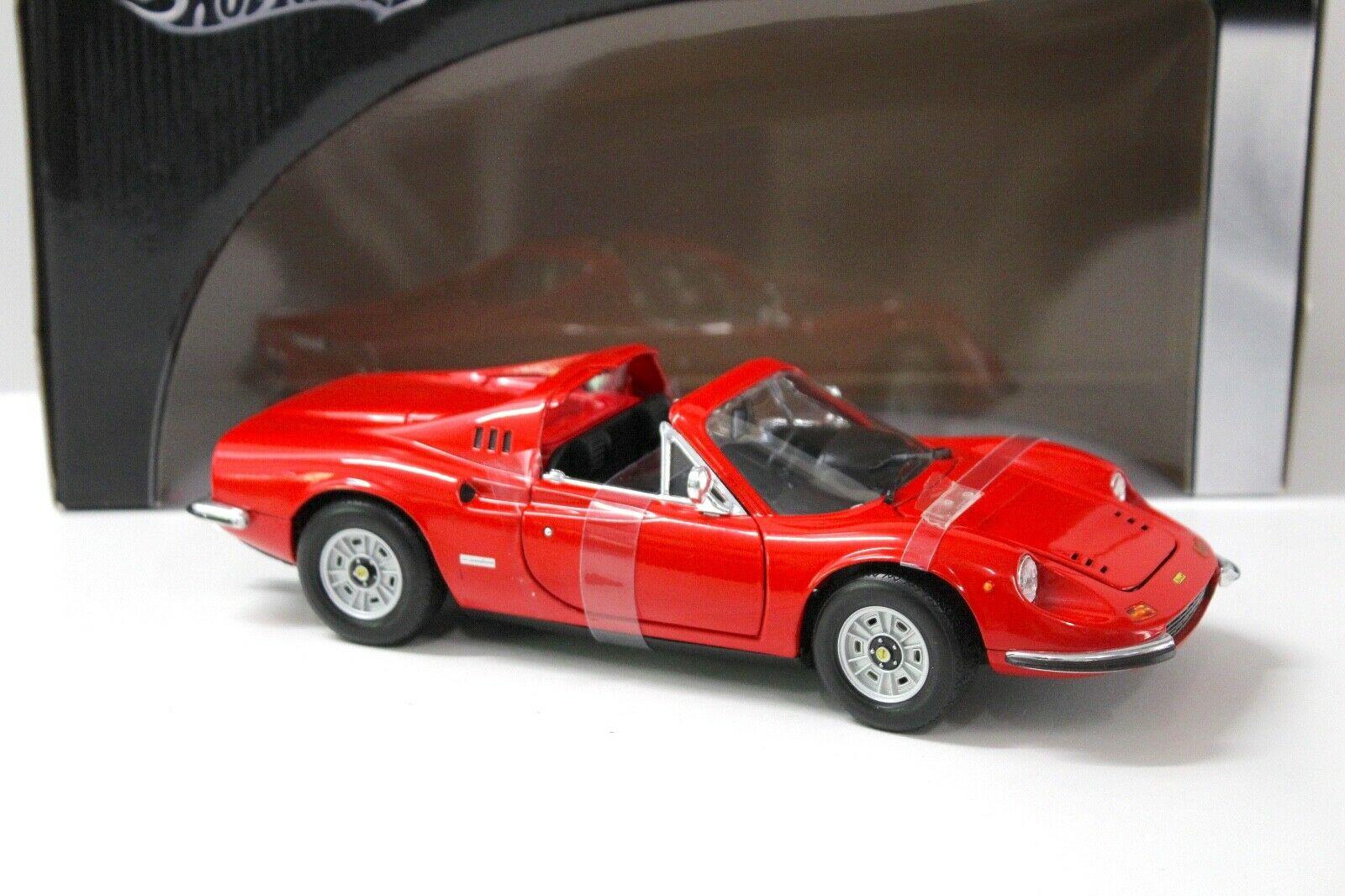 1:18 Hot Wheels Ferrari Dino 246 GTS red