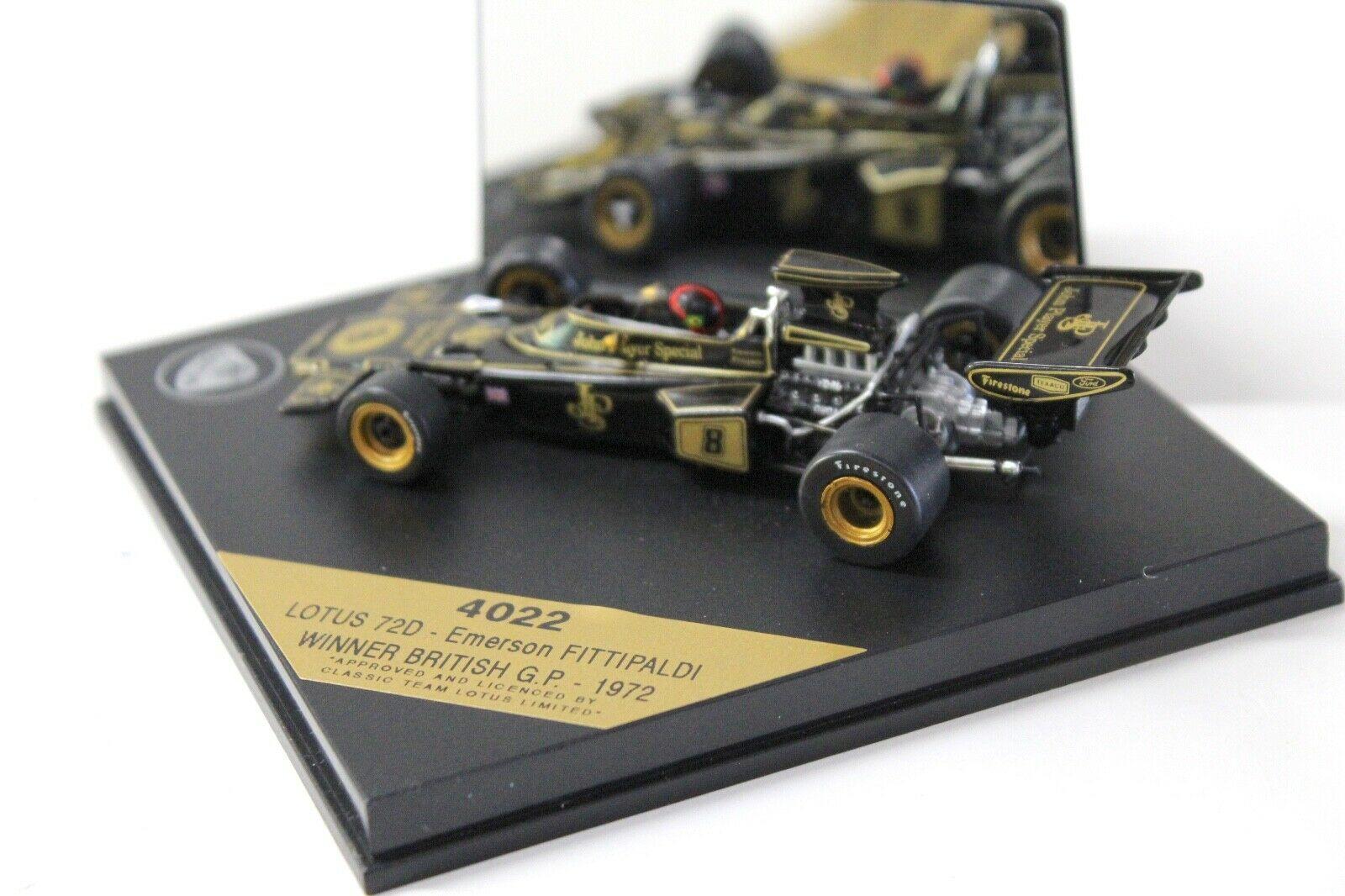 1:43 Quartzo Lotus 72D Fittipaldi #8 Winner British GP 1972