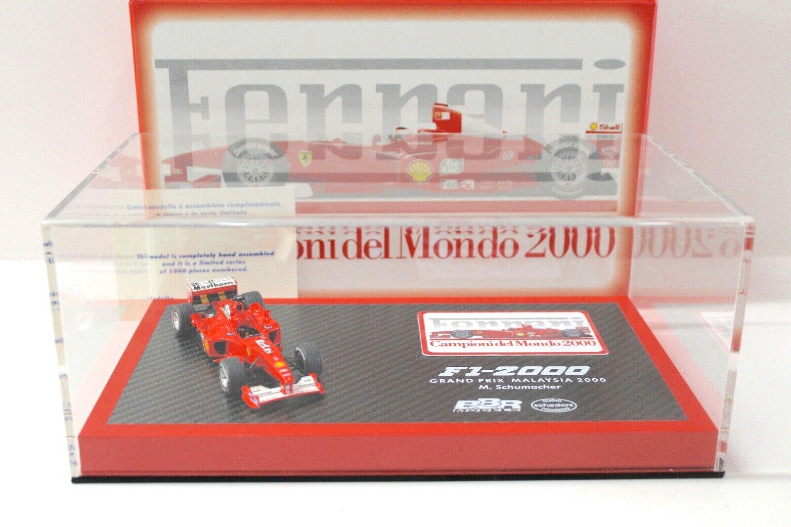 1:43 BBR BOX SET Ferrari F1-2000 GP Malaysia 2000 M.Schumacher
