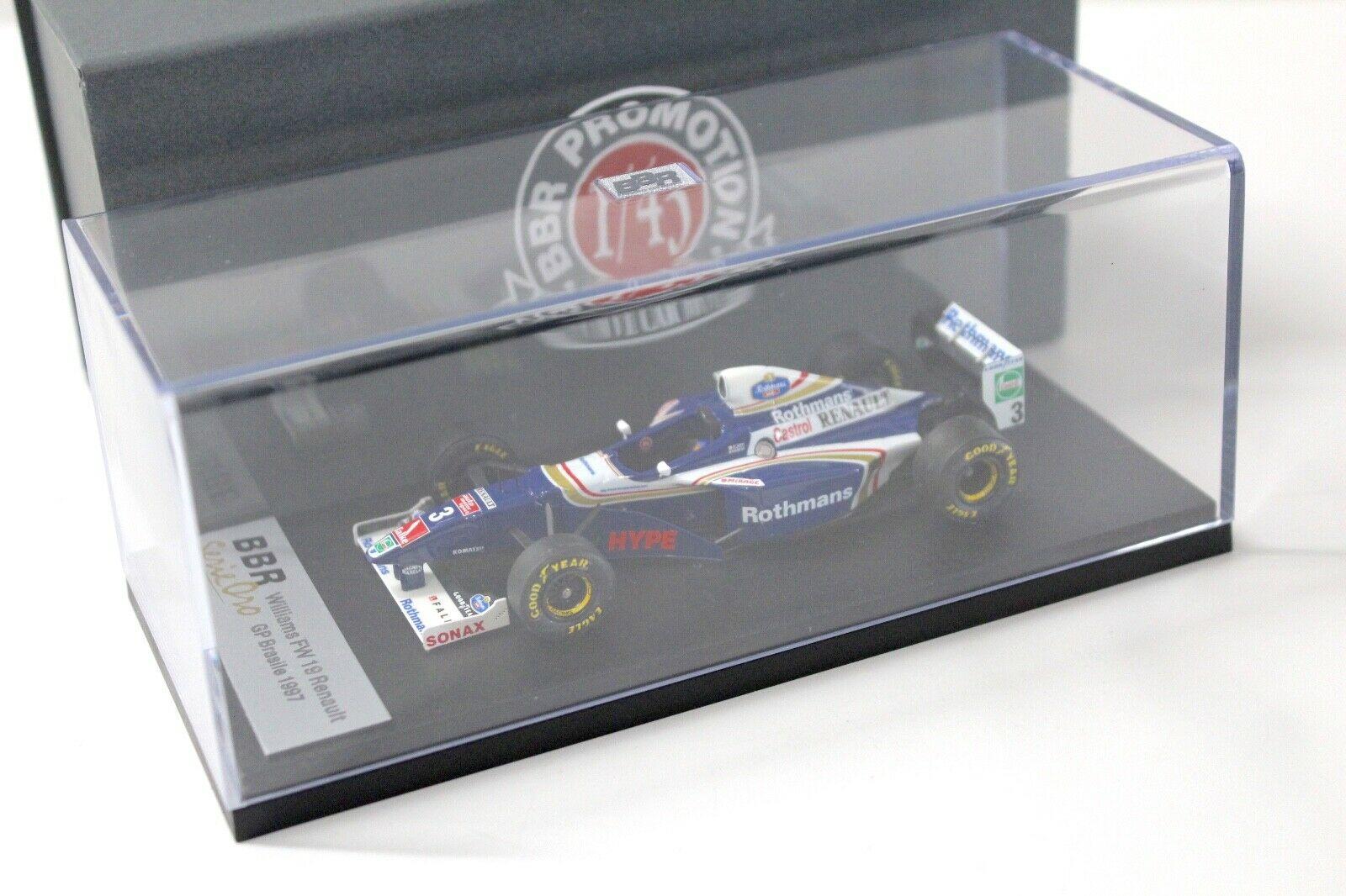 1:43 BBR F1 Williams Renault FW19 GP Brasile Villeneuve 1997
