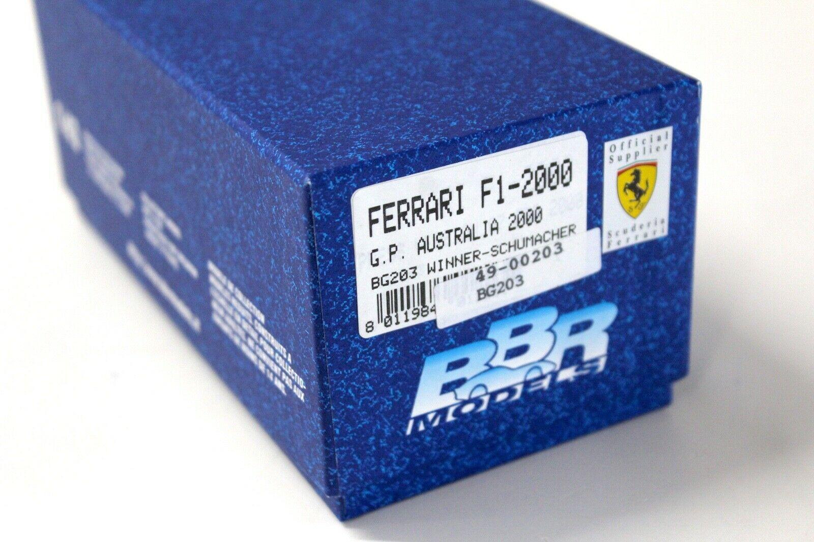 1:43 BBR Ferrari F1-2000 GP Australia 2000 Schumacher