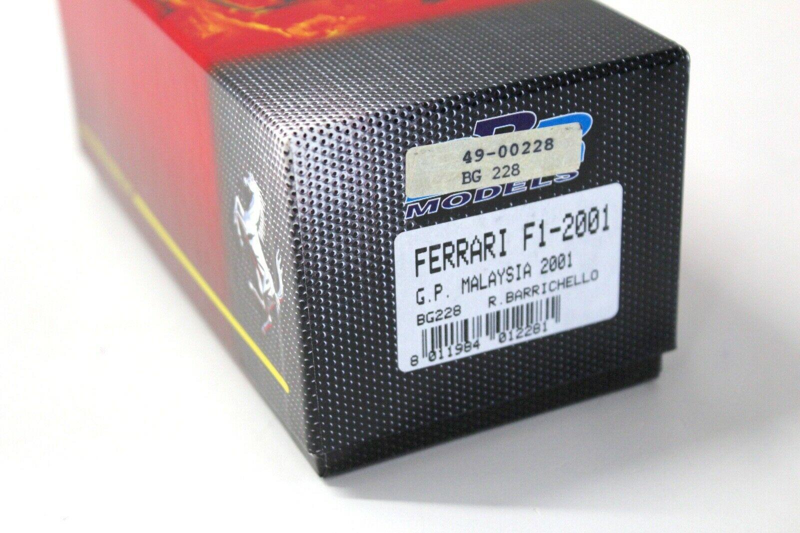 1:43 BBR Ferrari F1-2001 GP Malaysia R.Barrichello