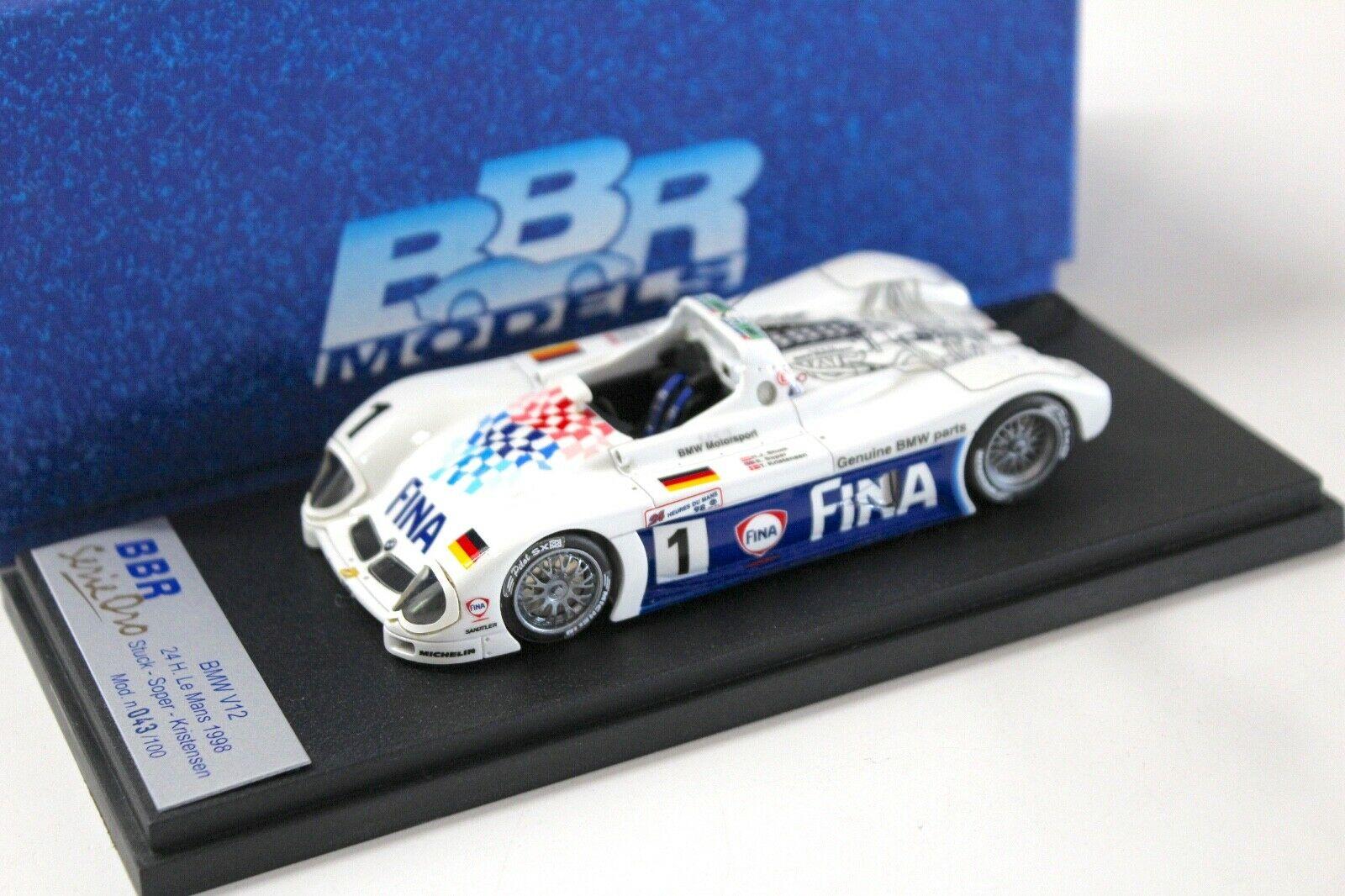 1:43 BBR BMW V12 24h Le Mans 1998 #1 Stuck/ Soper white