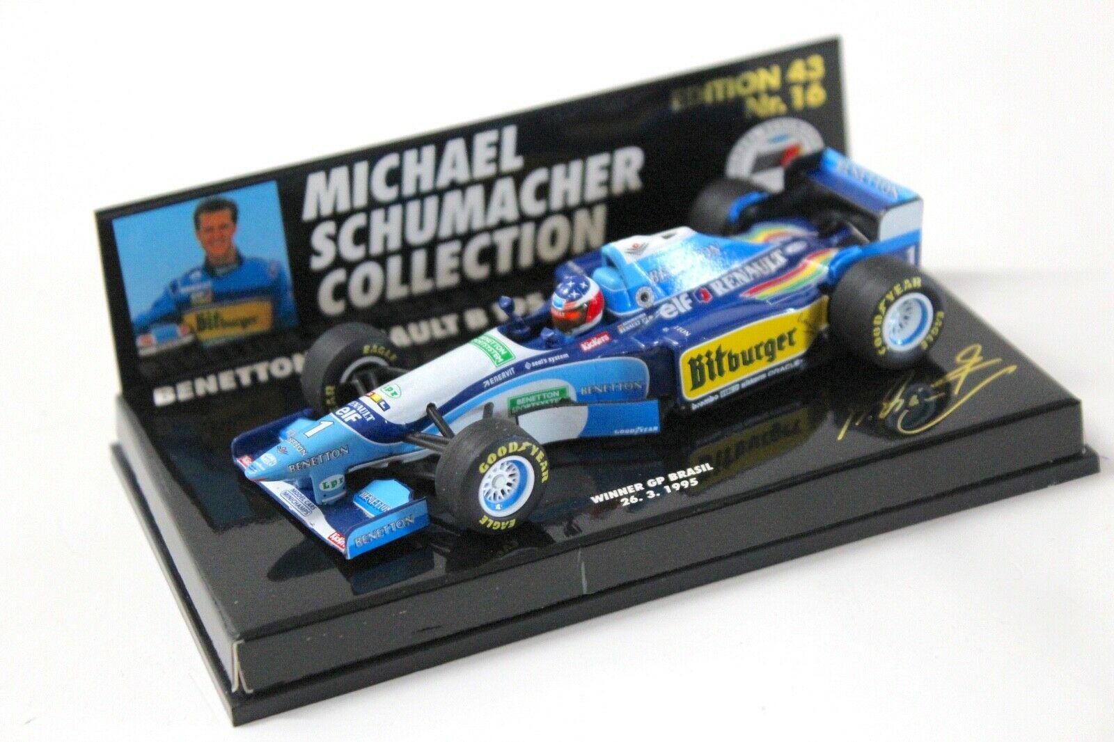 1:43 Minichamps Benetton Renault B195 Schumi GP Brasil