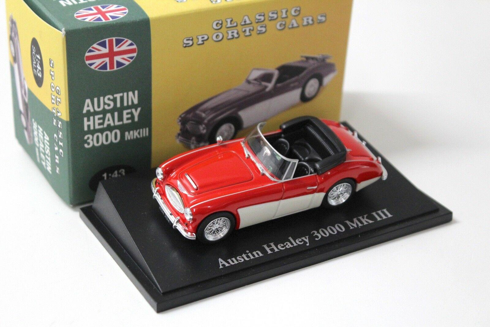 1:43 Atlas By Norev Austin Healey 3000 MKIII red Classic Sport Cars