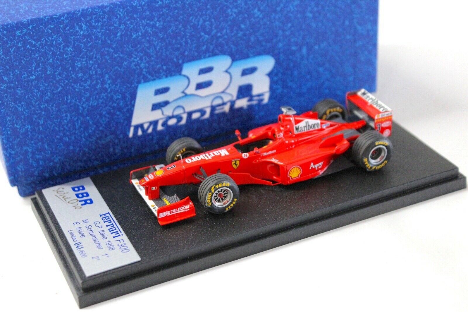 1:43 BBR F1 Ferrari F300 GP Monza 1998 Winner M.Schumacher