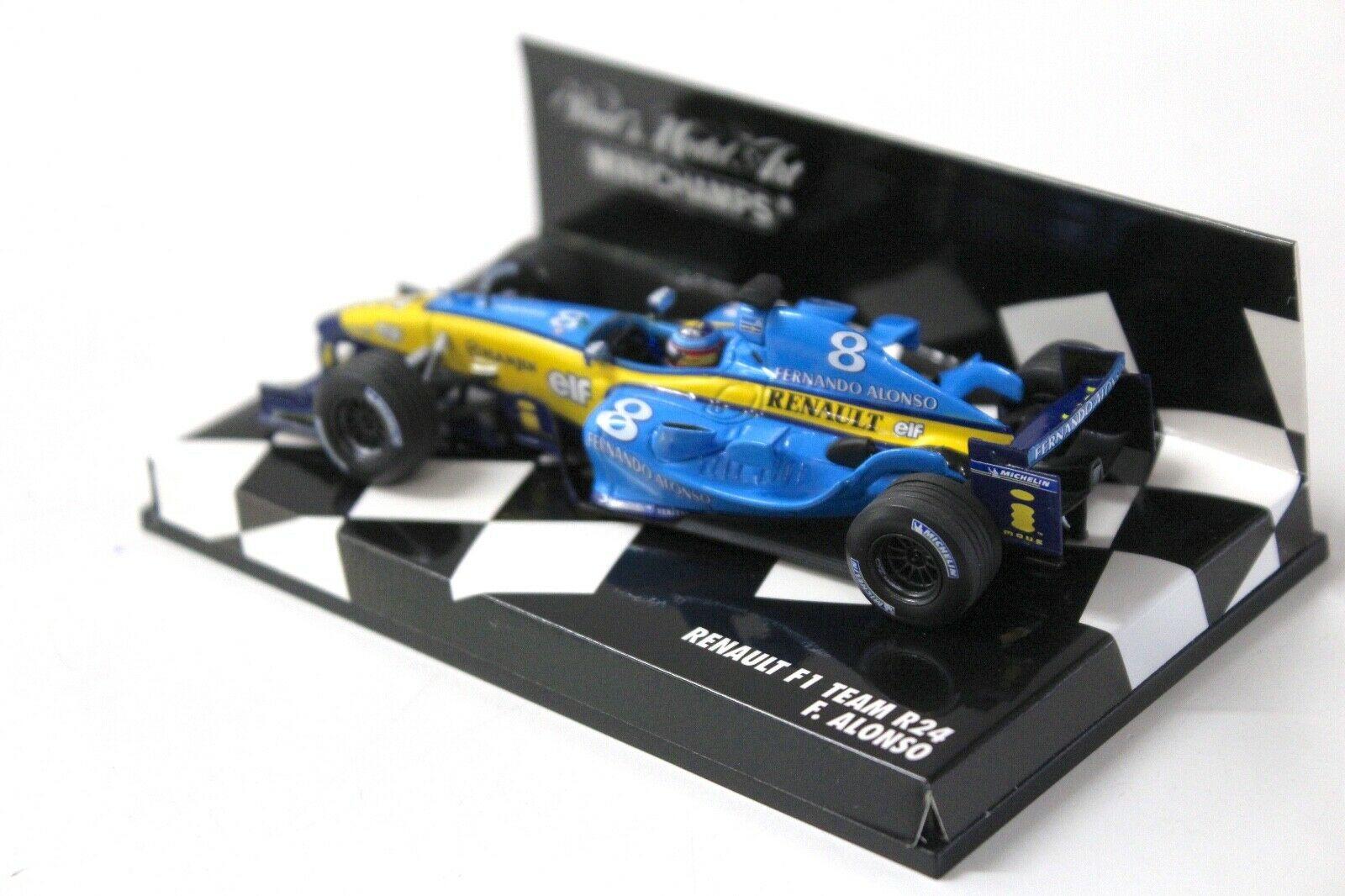 1:43 Minichamps Renault F1 Team R24 F.Alonso #8