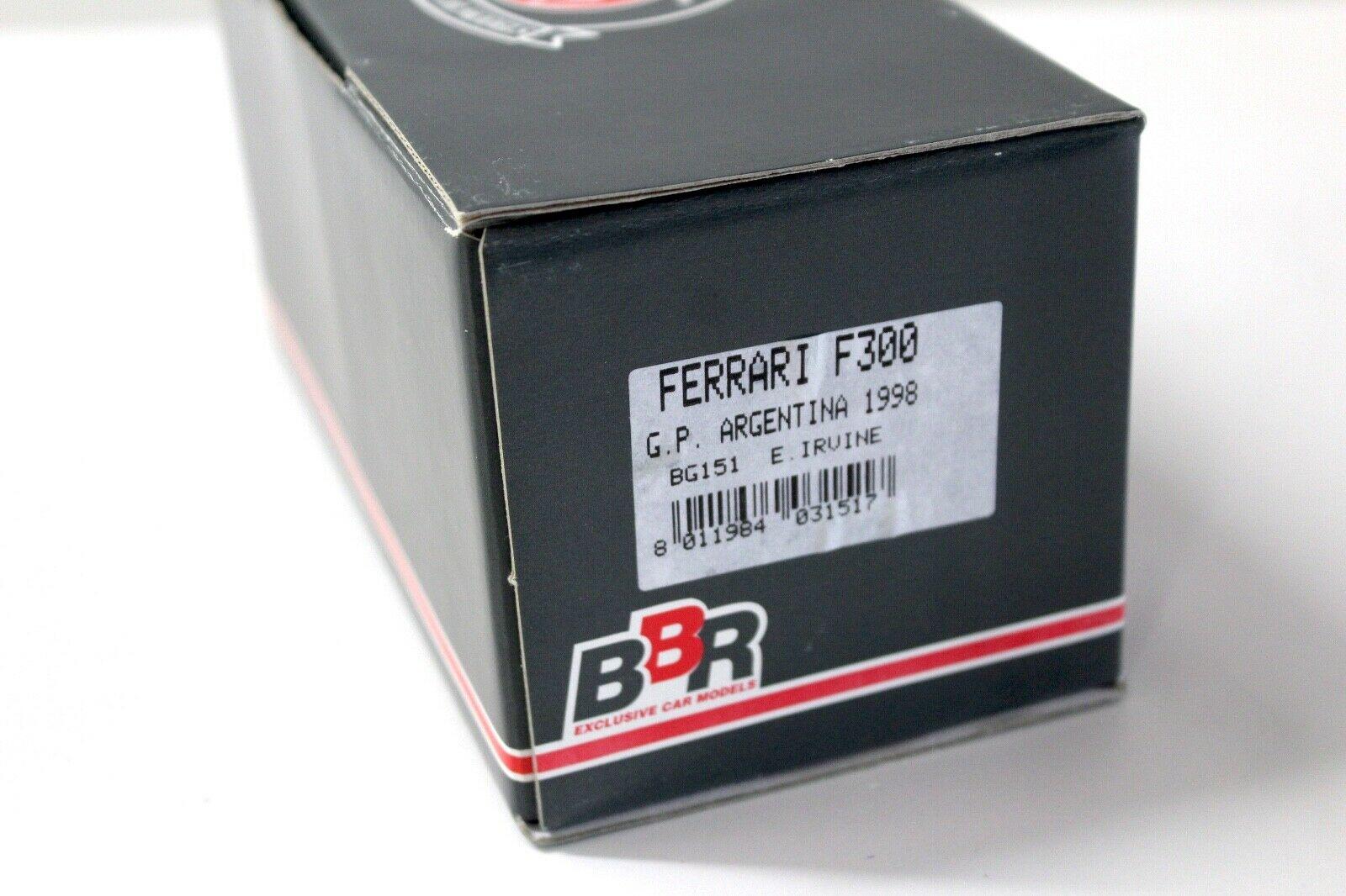 1:43 BBR F1 Ferrari F300 GP Argentina E.Irvine 1998