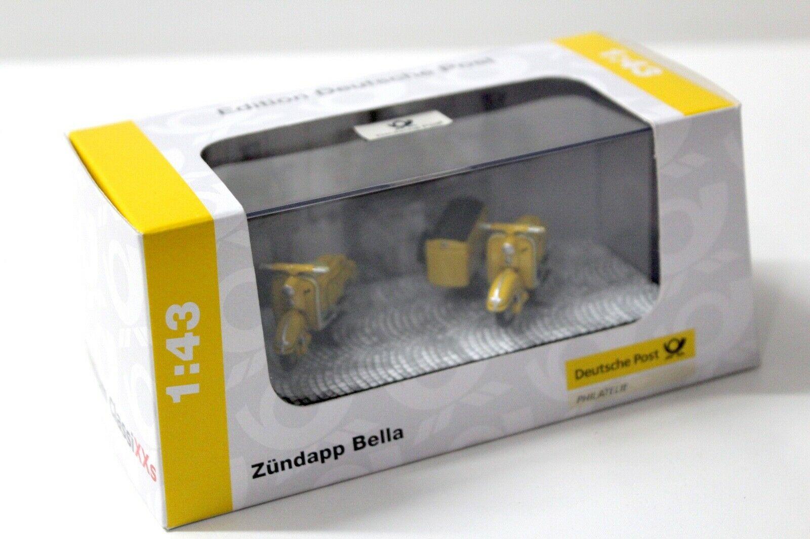 1:43 Premium ClassiXXs Zündapp Bella R204 Set DB Post yellow