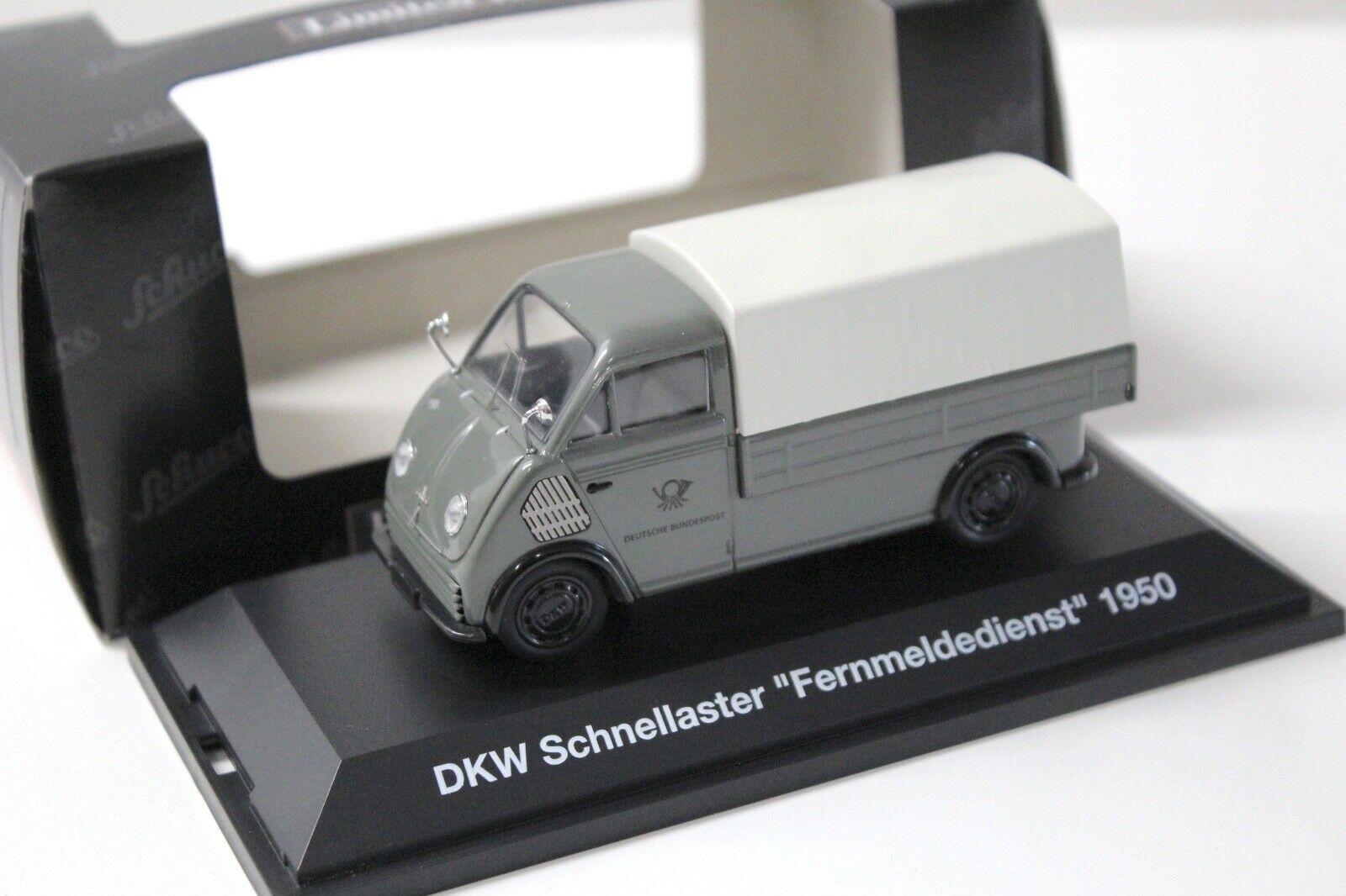 1:43 Schuco DKW Schnelllaster Fernmeldedienst Pritsche/ Plane 1950 grey