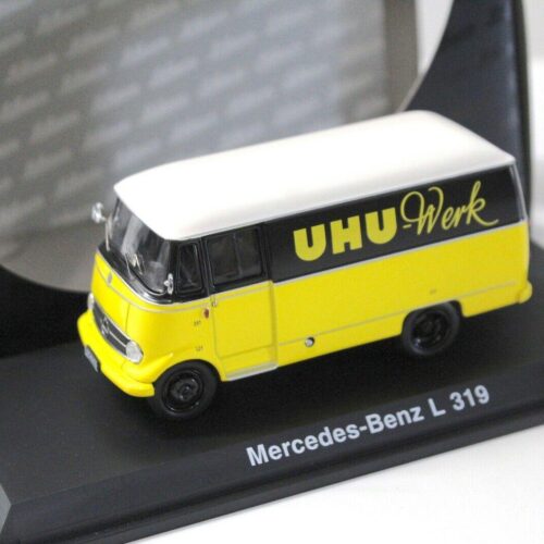 1:43 Schuco Mercedes L319 Van Kasten UHU Werk yellow