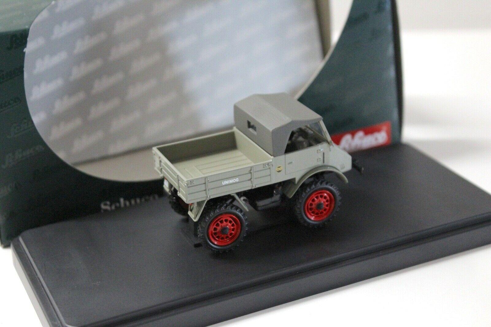 1:43 Schuco Mercedes Unimog 401 Faltdach grey