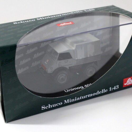 1:43 Schuco Mercedes Unimog 401 Faltdach Plane DB Post grey