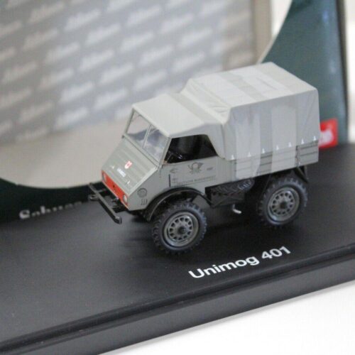 1:43 Schuco Mercedes Unimog 401 Faltdach Plane DB Post grey