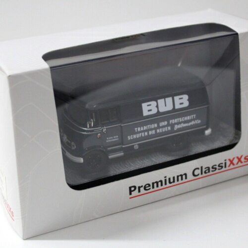 1:43 Premium ClassiXXs Mercedes L319 Van Kasten BUB dark blue