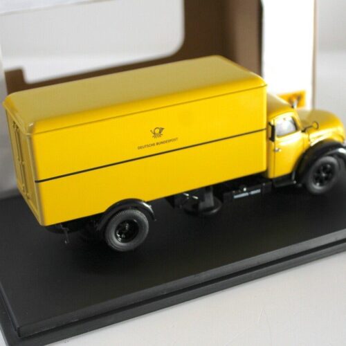 1:43 Schuco Magirus S6500 Rundhauber Kasten Deutsche Post yellow