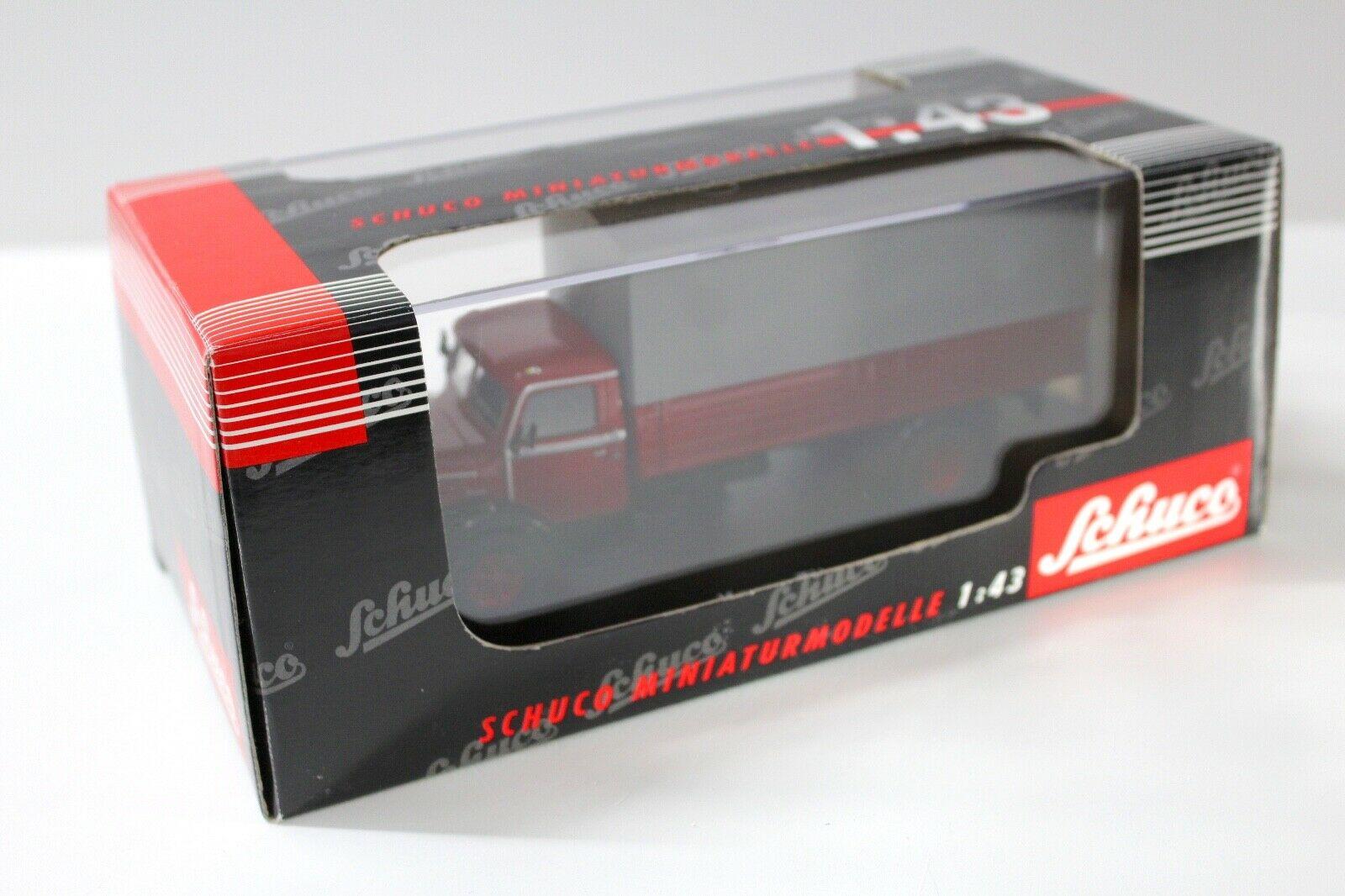 1:43 Schuco Krupp Titan Pritsche/ Plane red/ grey