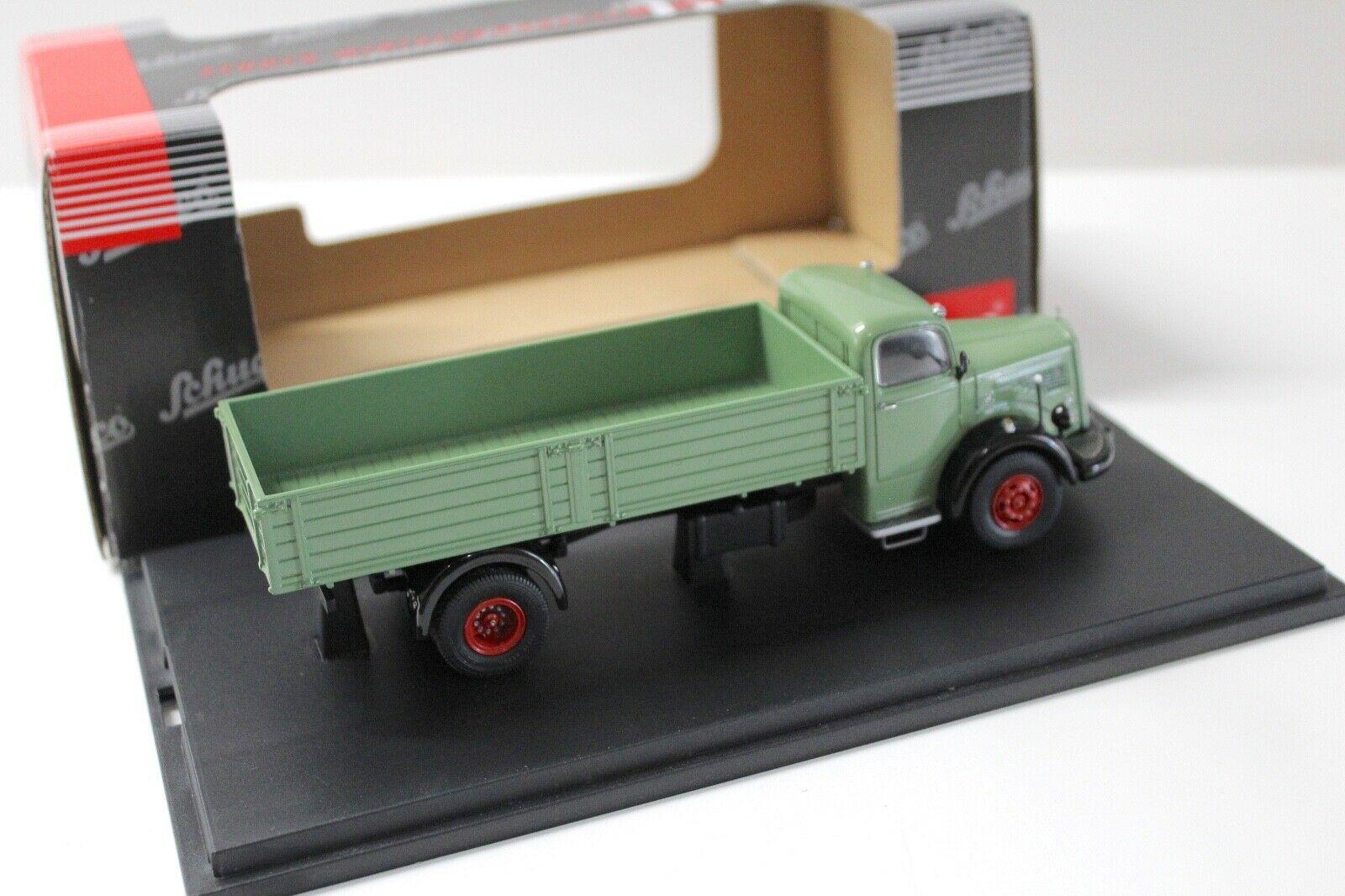 1:43 Schuco Mercedes L6600 Pritschenwagen green