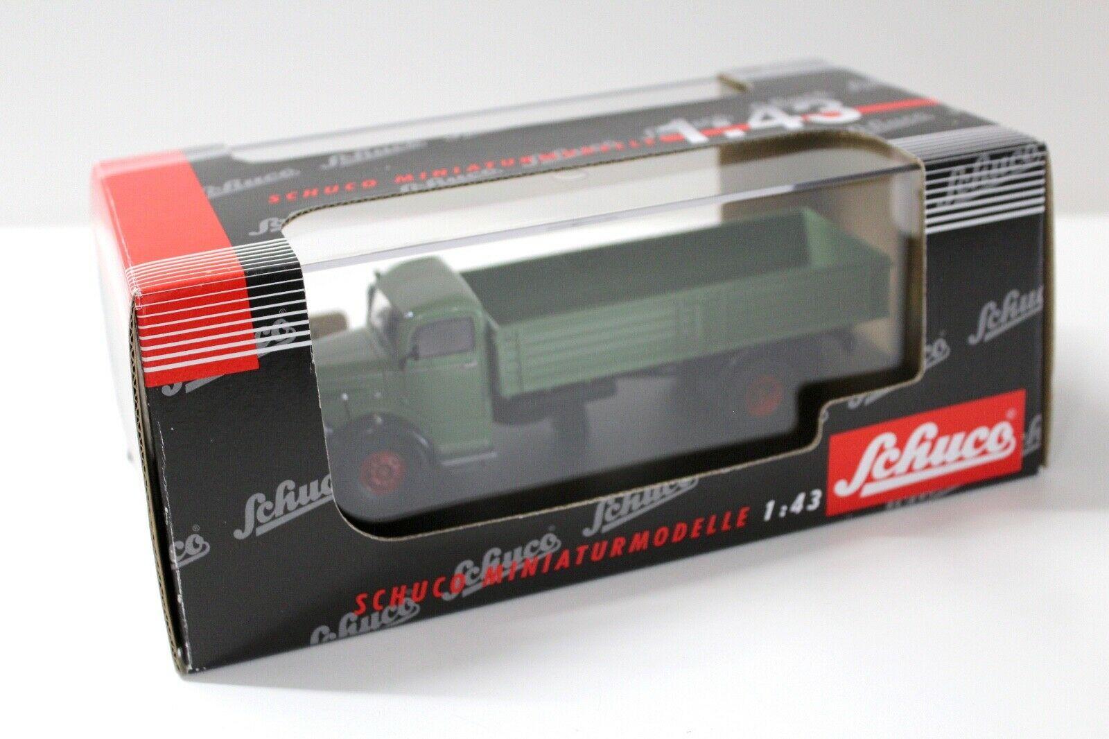1:43 Schuco Mercedes L6600 Pritschenwagen green