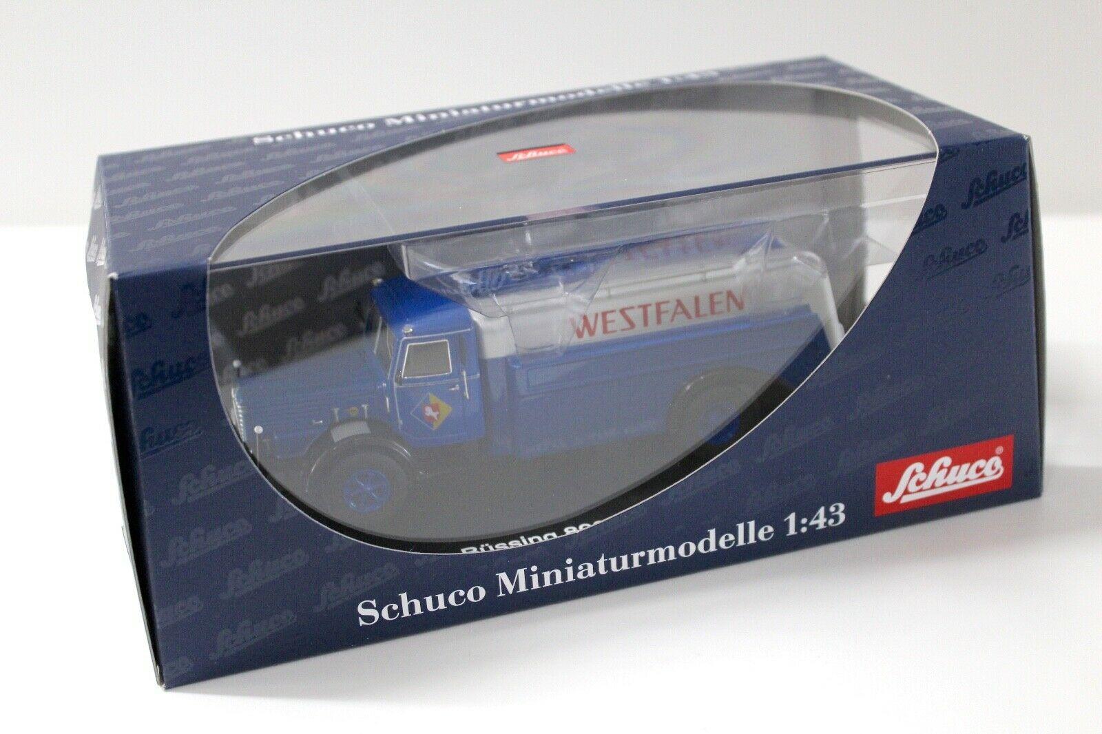 1:43 Schuco Büssing 8000 Tankwagen WESTFALEN blue