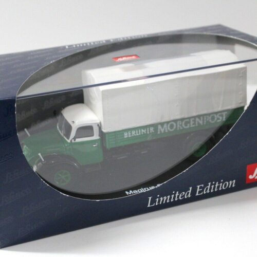 1:43 Schuco Magirus S6500 Plane Berliner Morgenpost green/ white
