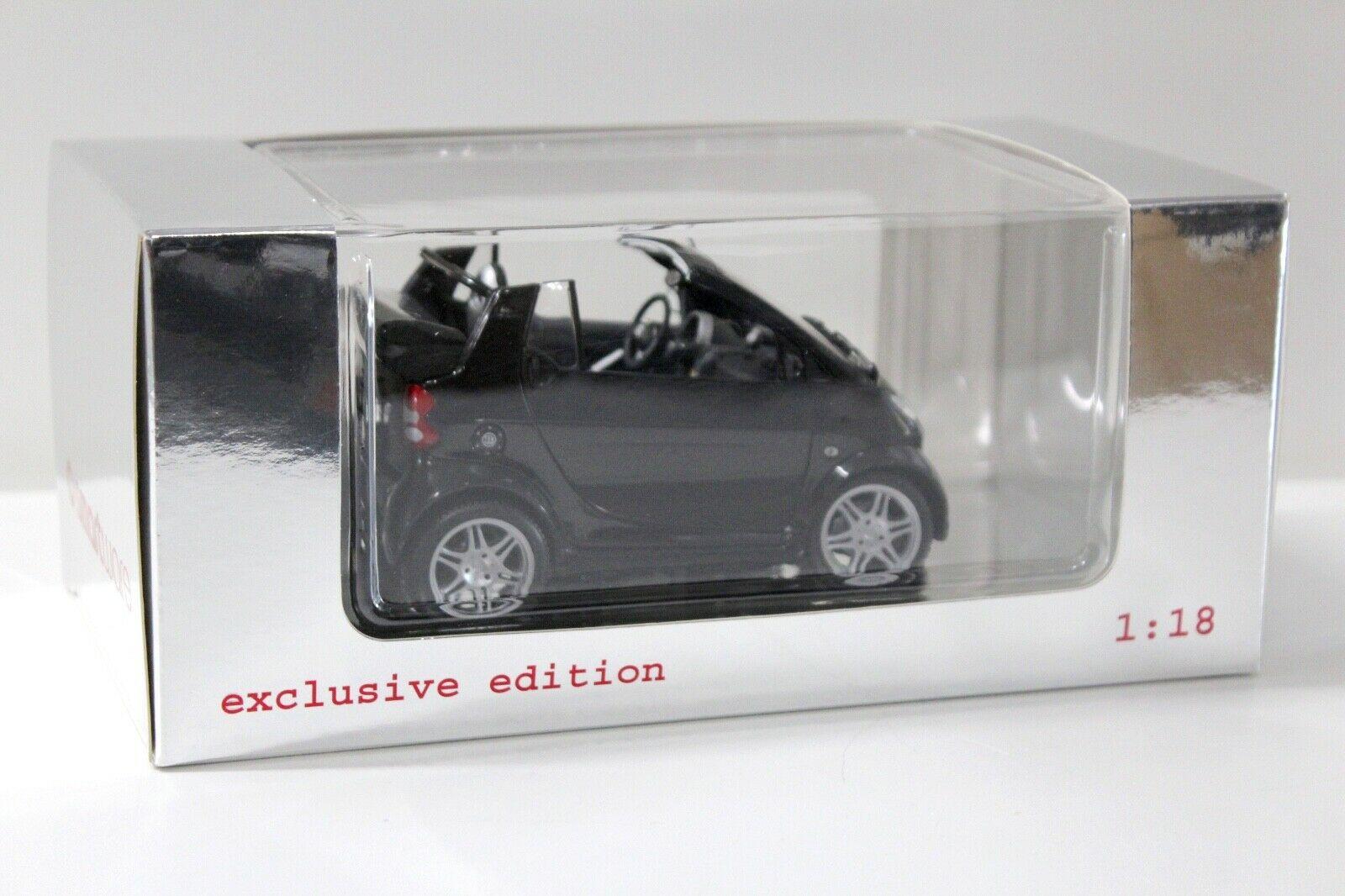 1:18 Kyosho Smart Fortwo Cabrio Brabus black DEALER VERSION