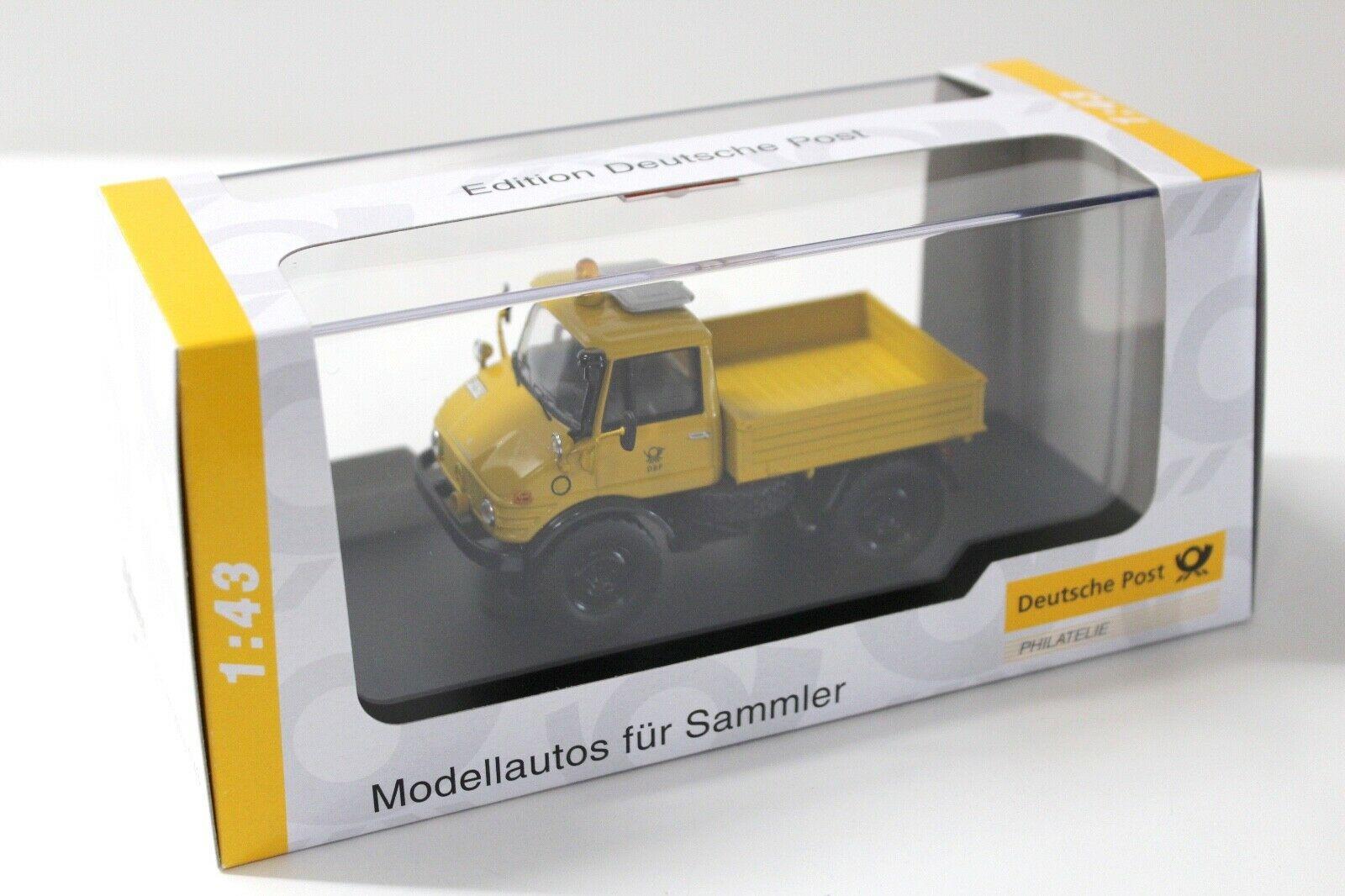 1:43 Schuco Mercedes Unimog 406 yellow DB Post