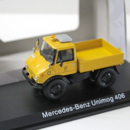 1:43 Schuco Mercedes Unimog 406 yellow DB Post