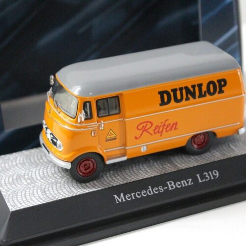 1:43 Schuco Mercedes L319 Kasten Dunlop Reifen orange