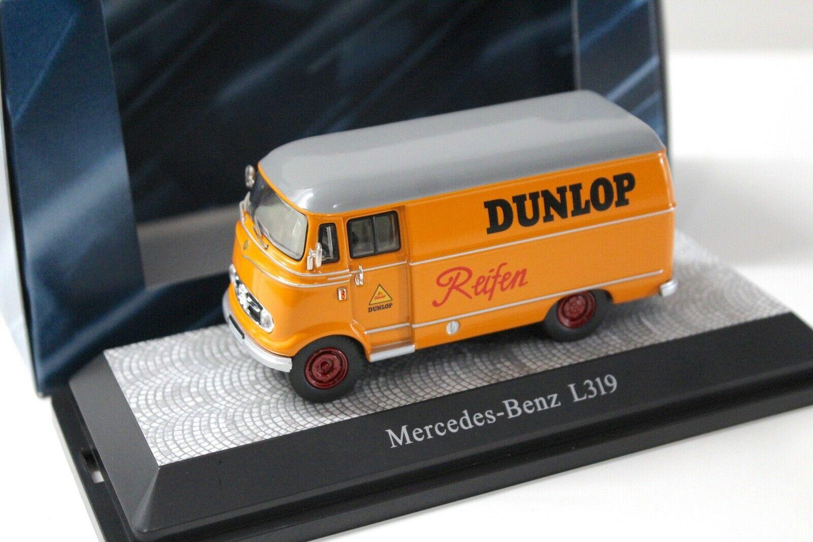 1:43 Schuco Mercedes L319 Kasten Dunlop Reifen orange