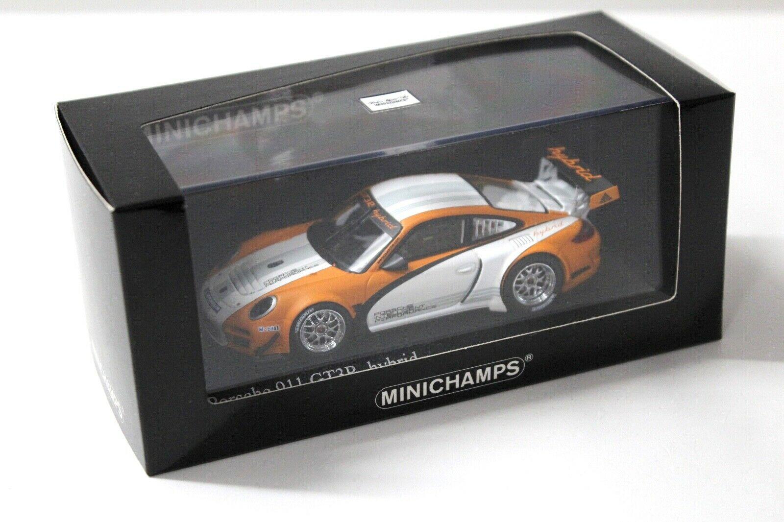 1:43 Minichamps Porsche 911 GT3R Hybrid Presentation orange/ white