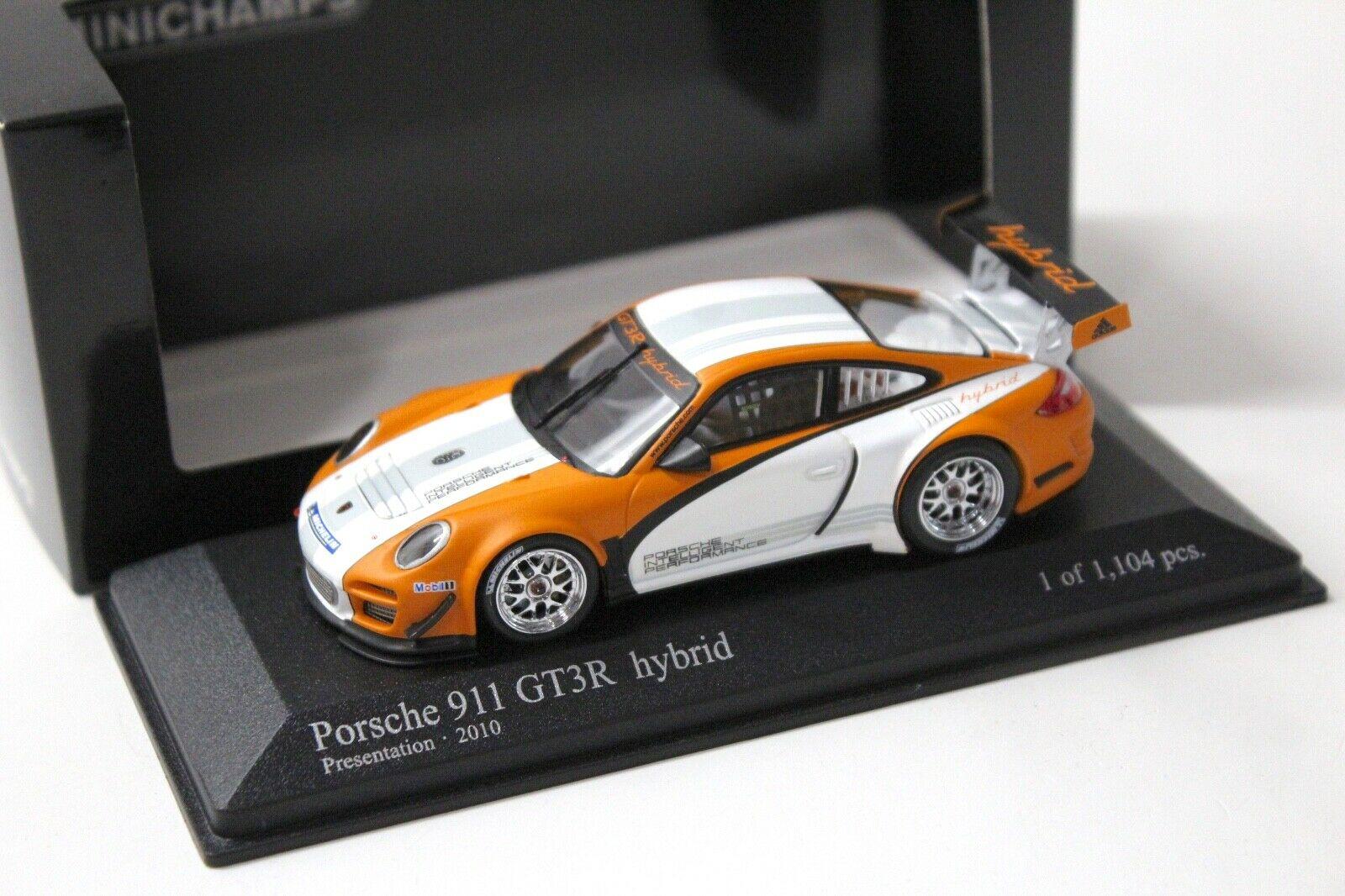 1:43 Minichamps Porsche 911 GT3R Hybrid Presentation orange/ white