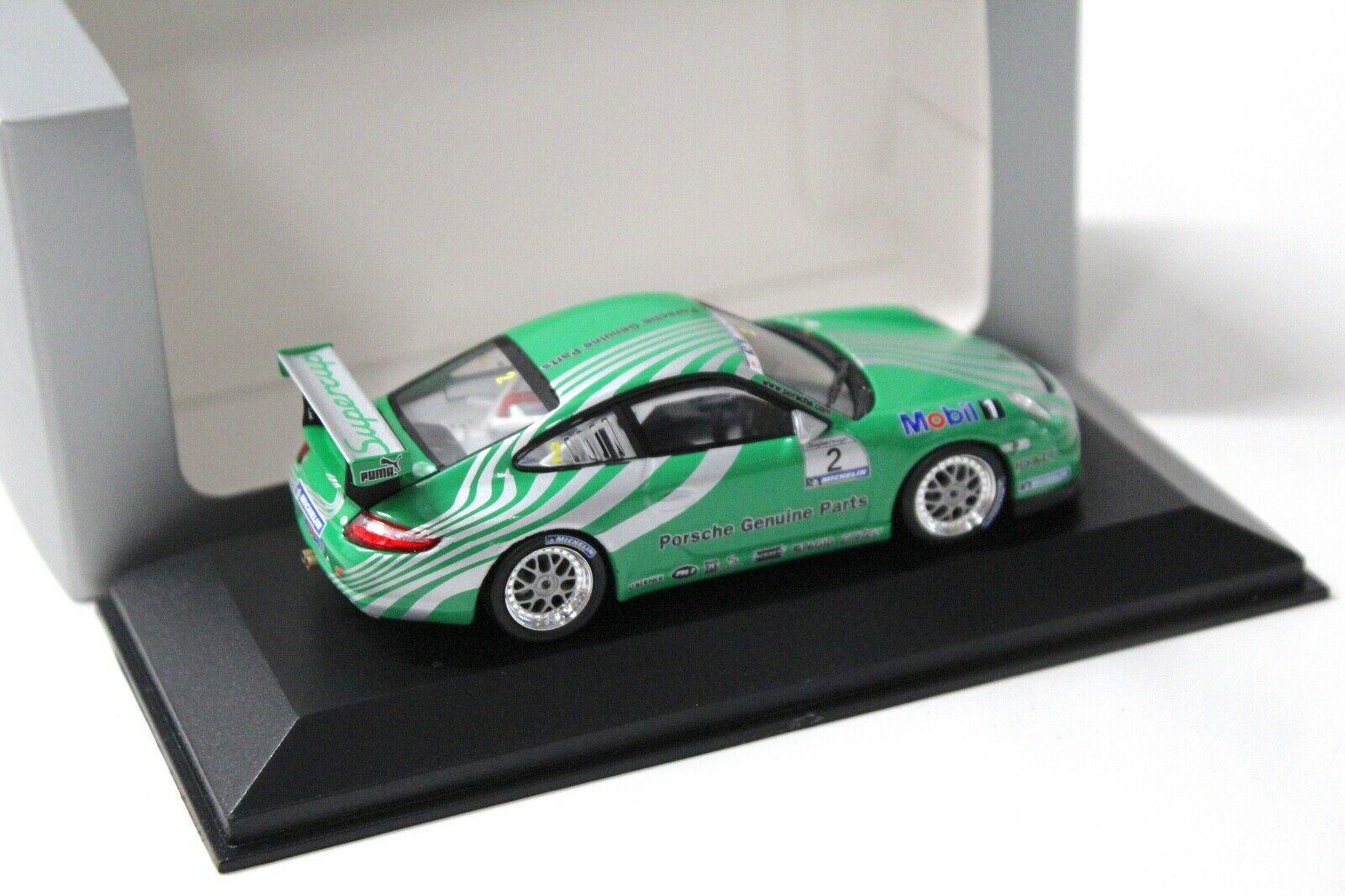 1:43 Minichamps Porsche 911 GT3 CUP Mobil1 #2 green DEALER VERSION