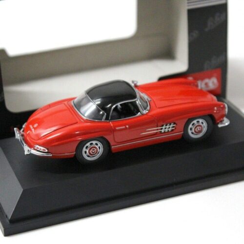 1:43 Schuco Mercedes 300SL Cabrio mit Hardtop red