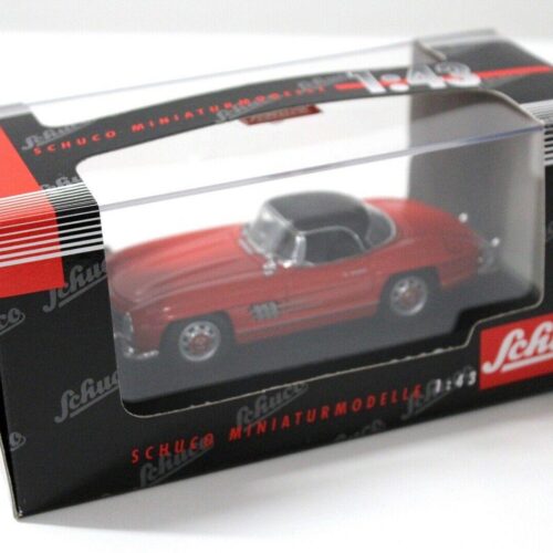 1:43 Schuco Mercedes 300SL Cabrio mit Hardtop red