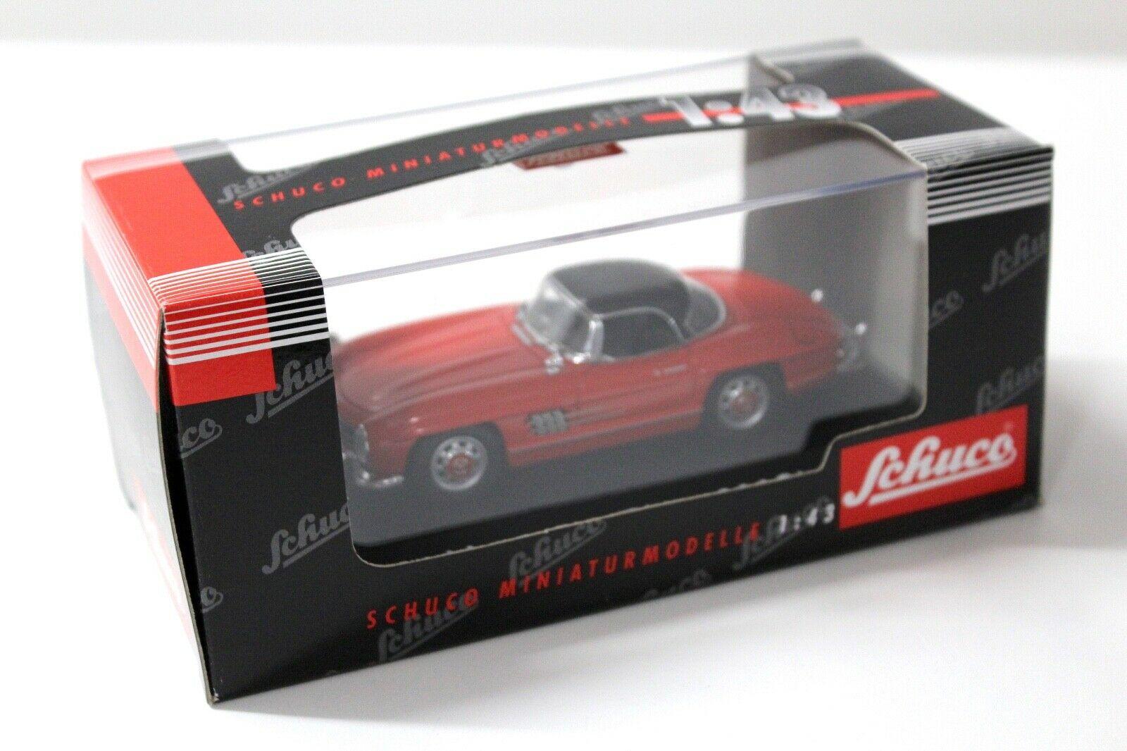 1:43 Schuco Mercedes 300SL Cabrio mit Hardtop red