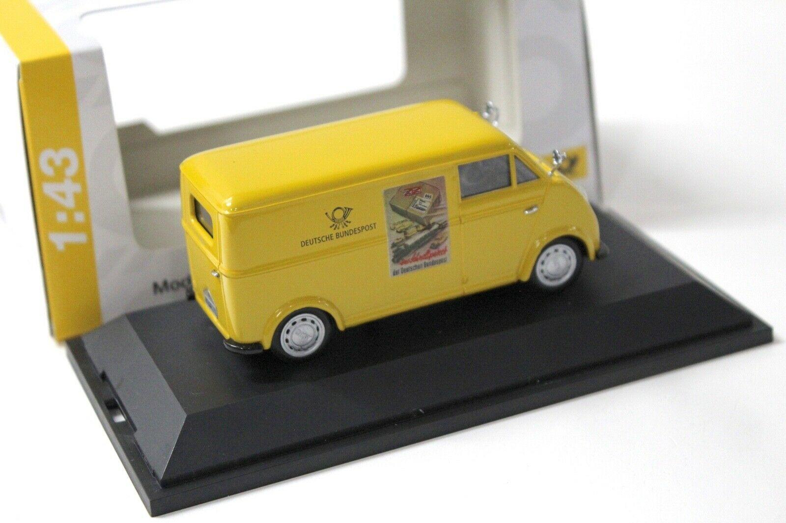 1:43 Schuco DKW Schnelllaster Deutsche Post yellow